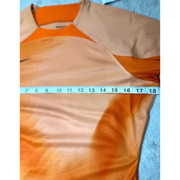 Nike women's small Football Soccer Goal Keeper futbol Jersey orange DH8226-819 - Picture 7 of 7